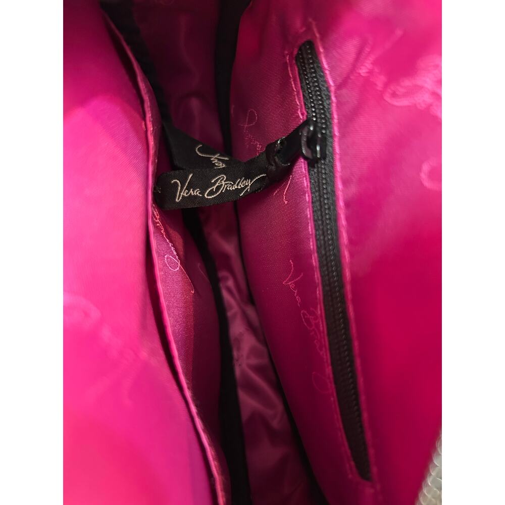 Vera‎ Bradley Shimmer Evening Bag Canterbury Magenta Pattern Round Crossbody - Picture 4 of 12